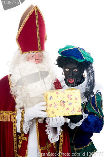 Image of Saint Nicholas and his helper