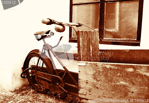 Image of Vintage workbike in sepia