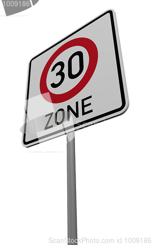 Image of thirty roadsign