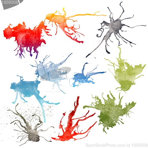 Image of Ink splashes