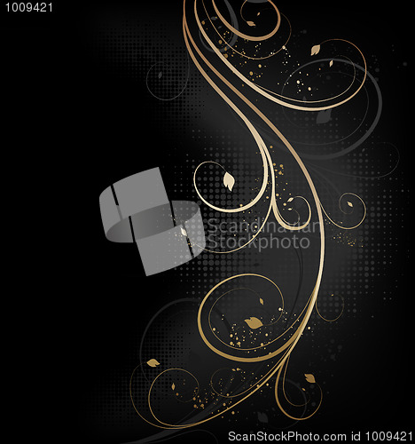 Image of Floral golden wave