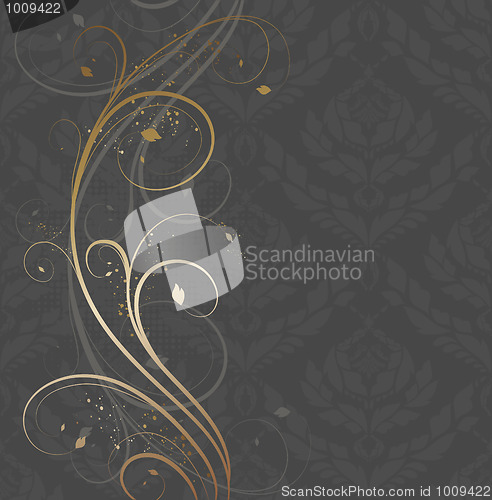 Image of Floral gray background