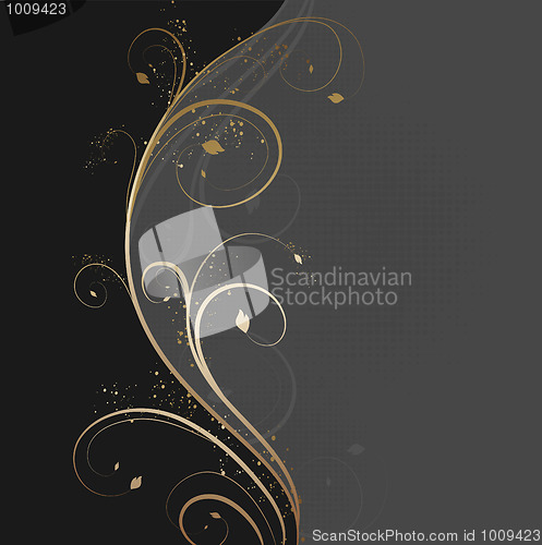 Image of Floral golden wave