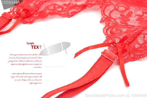 Image of Red garter belt