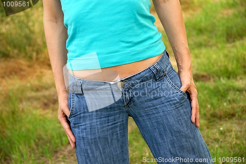 Image of Slim woman body part