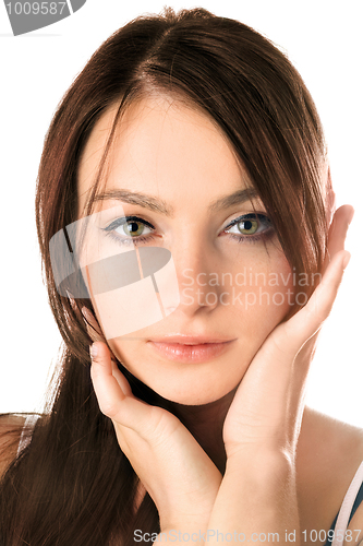 Image of Closeup portrait of a attractive young woman