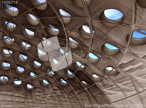 Image of skylight perforated dome