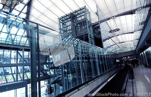 Image of airport moving walkway