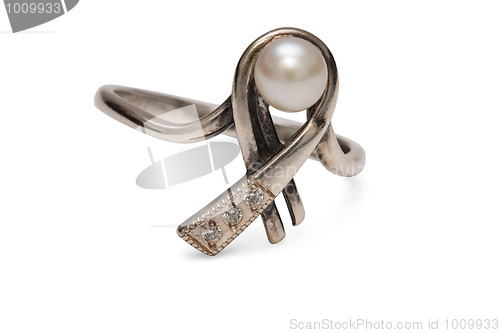 Image of Silver Finger Ring figure nine isolated