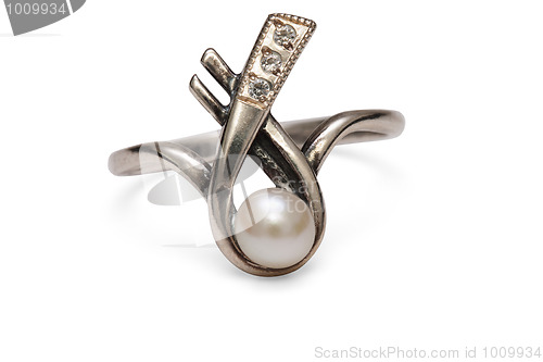 Image of Silver Finger Ring figure six isolated