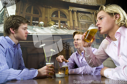 Image of having a beer