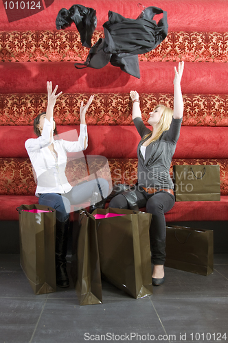 Image of Ecstatic shoppers