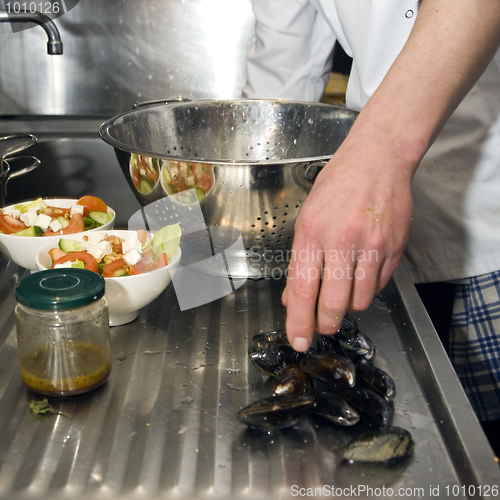 Image of Selecting mussels