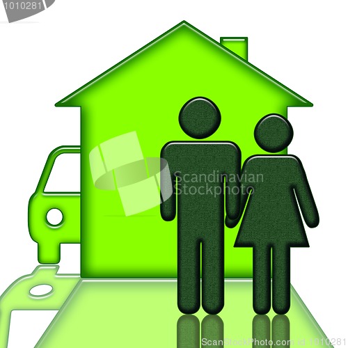 Image of People Home and Car
