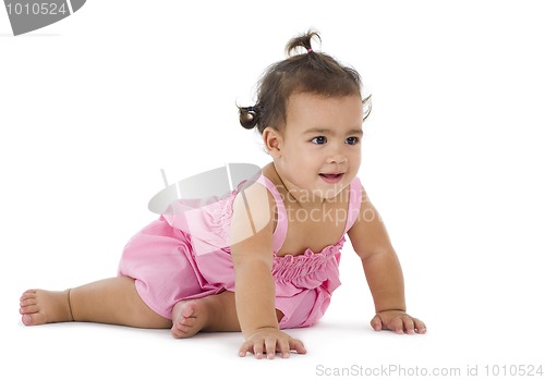 Image of little girl sitting on the floor