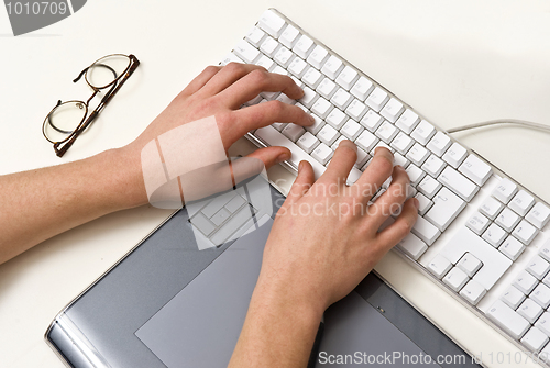 Image of Typing Hands