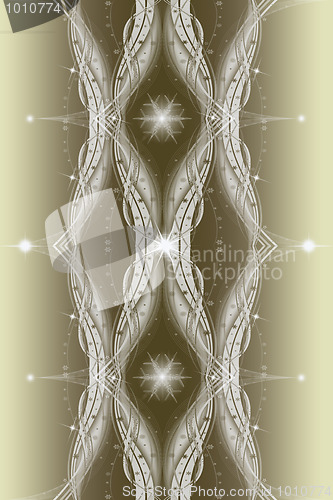 Image of  beautiful snowflakes and lights background