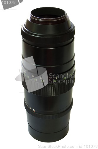 Image of SLR Telelense on white background