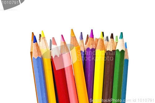 Image of colorful pencils on focus 