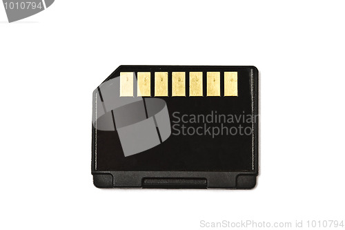 Image of memory card on white background 