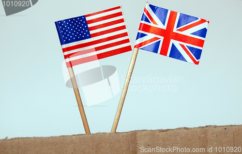 Image of British and American flags