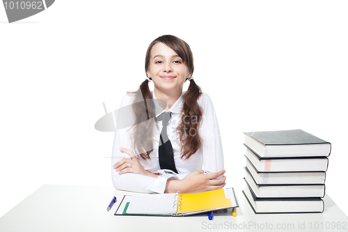 Image of Happy girl study