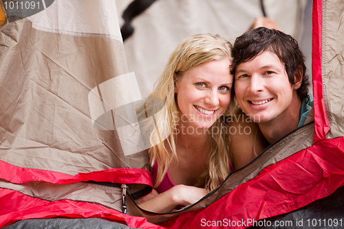 Image of Summer Camping Couple