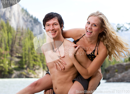 Image of Playful Holiday Couple