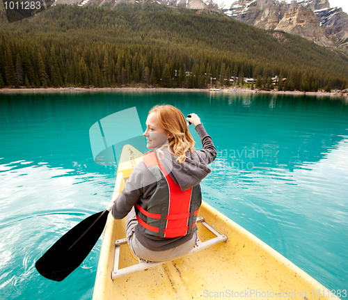 Image of Canoe Woman Detail