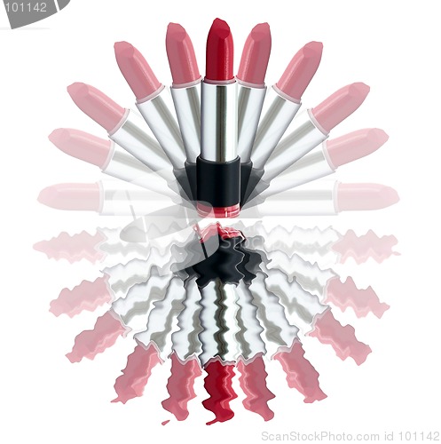 Image of Abstract Lipstick Collage