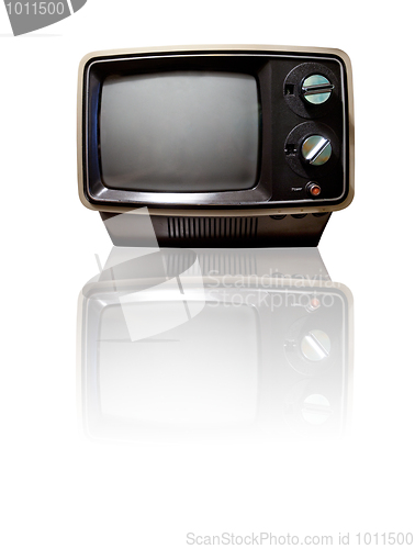 Image of Retro TV with Reflection