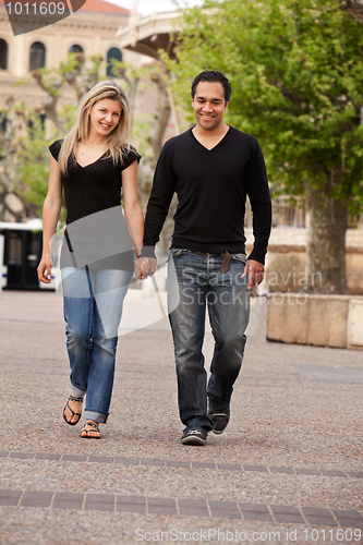 Image of European Couple Walk