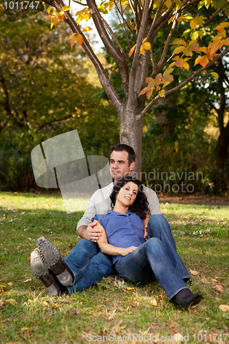 Image of Couple Relax Park