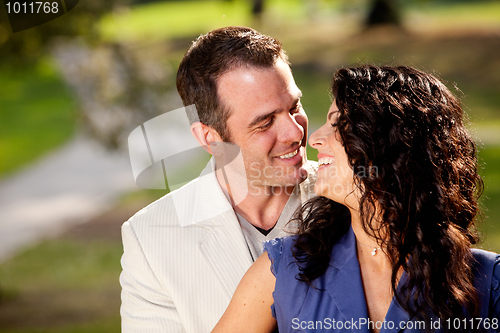 Image of Happy Kiss Couple