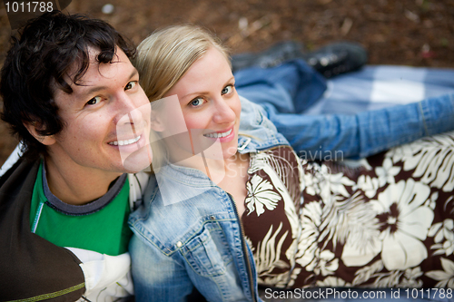 Image of Relaxing Outdoor Couple