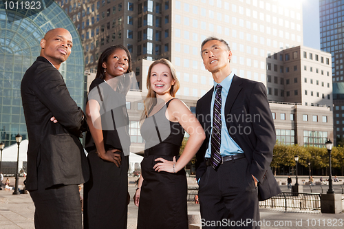 Image of Business Team Look Up