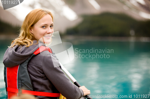 Image of Canoe Portrait Woman