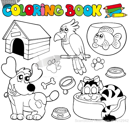 Image of Coloring book with pets 1