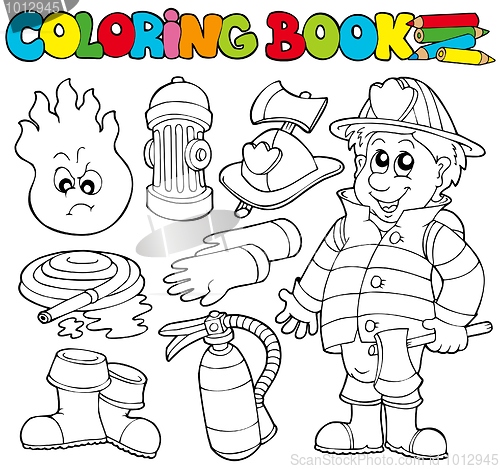 Image of Coloring book firefighter collection