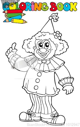 Image of Coloring book with funny clown