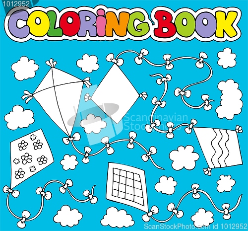 Image of Coloring book with various kites