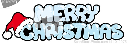 Image of Merry Christmas snowy sign