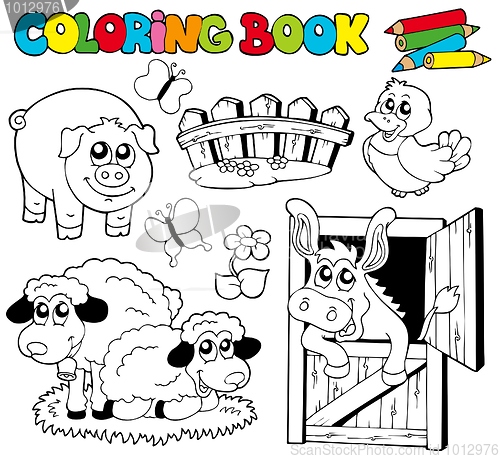 Image of Coloring book with farm animals 2