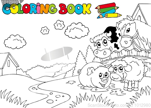 Image of Coloring book with cute animals 3