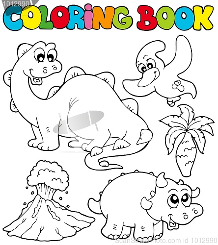 Image of Coloring book with dinosaurs 2