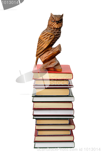 Image of Wooden Owl and Books