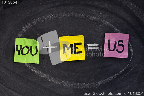 Image of you and me - relationship concept