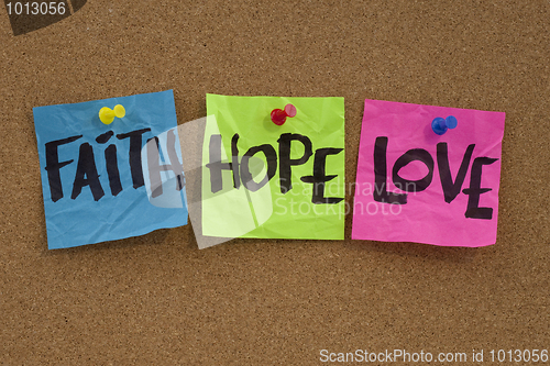 Image of faith, hope and love