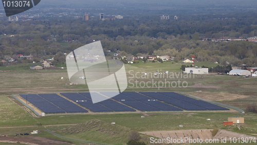 Image of solar energy farm aerial view