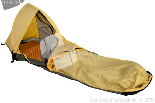 Image of bivy sack for solo expedition camping